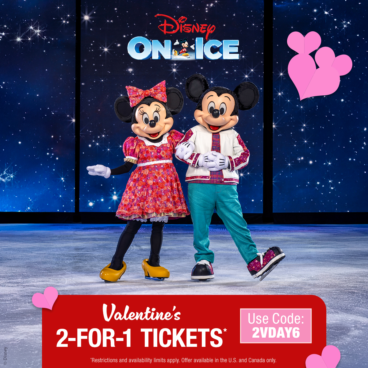 Treat yourself and a loved one to unforgettable memories together at Disney On Ice Presents: Frozen &amp; Encanto! 🥰 For a limited time, get 2 tickets for the price of 1 using code 2VDAY6!

Valid for all performances while supplies last. Unlock this offer: bit.ly/4hRQk7h