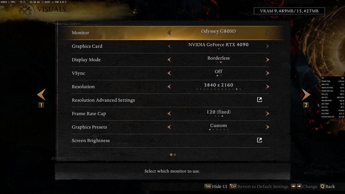 TrulyNotHuman's tweet image. أسئلة كثيرة:
حقنت FSR4
الكرت عندي 9070XT
المعالج 9800X3D

الوضوح 4K
الجودة 65%
تفعيل نمط رفع الجودة XESS -&amp;gt; FSR4

إعدادات مخصصة:
إغلاق كافة التأثيرات + إختيار جودة عالية في بعض الأمور و متوسطة في أخرى و منخفضة في البقية

متوسط الفريمات 75
الحرارة 75
سرعة مراوح 65%
#Nioh3 #نيوه3