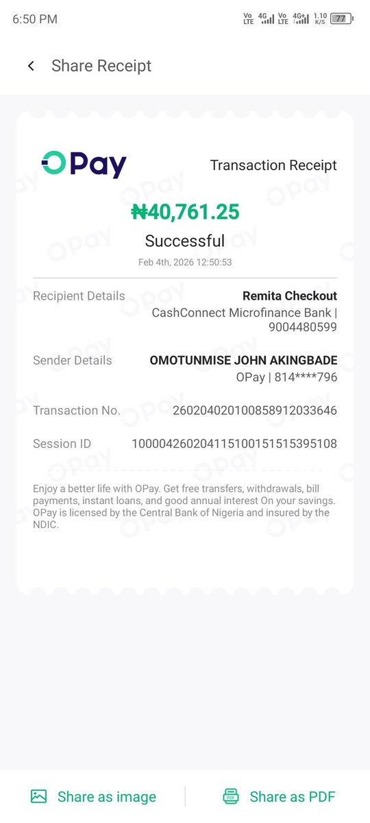 AOJohn4's tweet photo. @RemitaNET Please help me with the receipt of the transaction below, I made the transaction last week but the school is requesting the receipt. https://t.co/IsqrYyKeL2