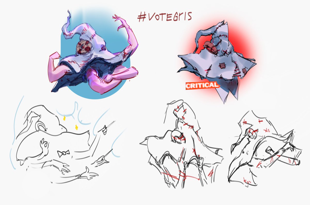 Gris Gloating and Critical hero portraits concept sketches
#deadlock #deadlockfanart #ConceptArt