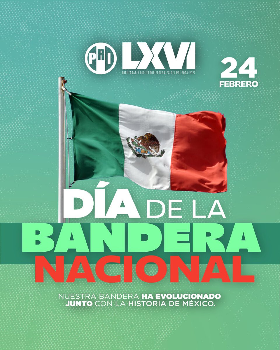 🇲🇽 Día de la Bandera Mexicana

• 🎌 Símbolo de identidad, unidad y soberanía nacional.

• ⚖️ Desde el Congreso, honramos sus valores defendiendo la Constitución y fortaleciendo nuestras instituciones.

• 📜 Sus colores representan esperanza, unidad y la historia de quienes han