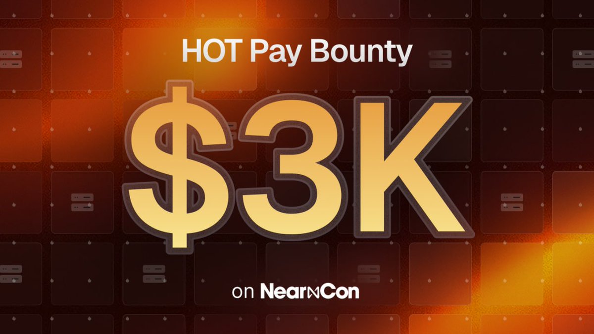 😇 HOT Pay Bounty — $3,000 for developers 

Build with HOT Pay during <a href="/NEARProtocol/">NEAR Protocol</a> NEARCON Innovation Sandbox and compete for a share of the total $15,000 prize pool 💸

Deadline: February 16

🫶 Register &amp; start building → nearcon.org/innovation-san…