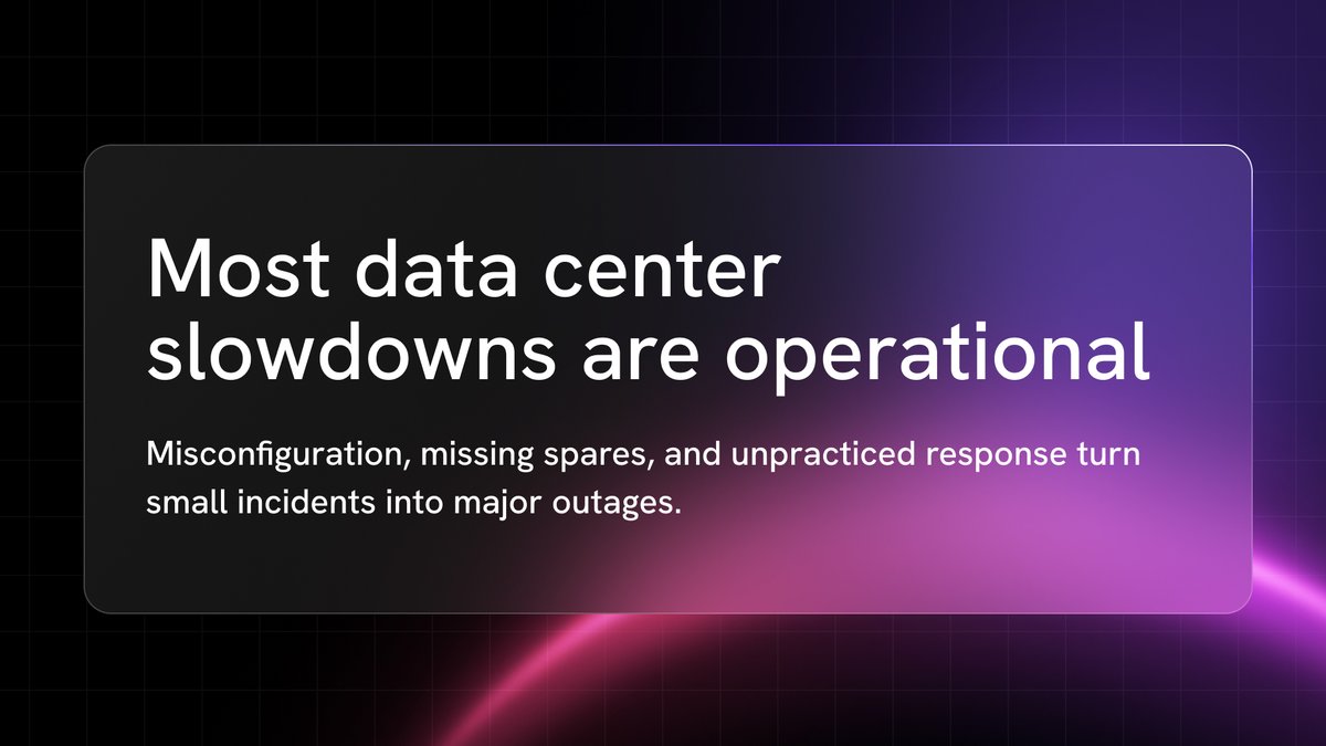 Data center slowdowns usually begin with a small operational drift. Left unchecked, it compounds into real outages.

Reliability involves playbooks, spares, and teams trained to execute under pressure.

We share why operations decide outcomes: cudocompute.com/blog/designing…