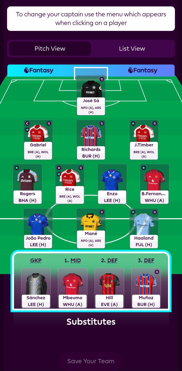 MaddersFpl's tweet photo. BB active, DGW 26 #FPL https://t.co/MaEZg4Jf2r