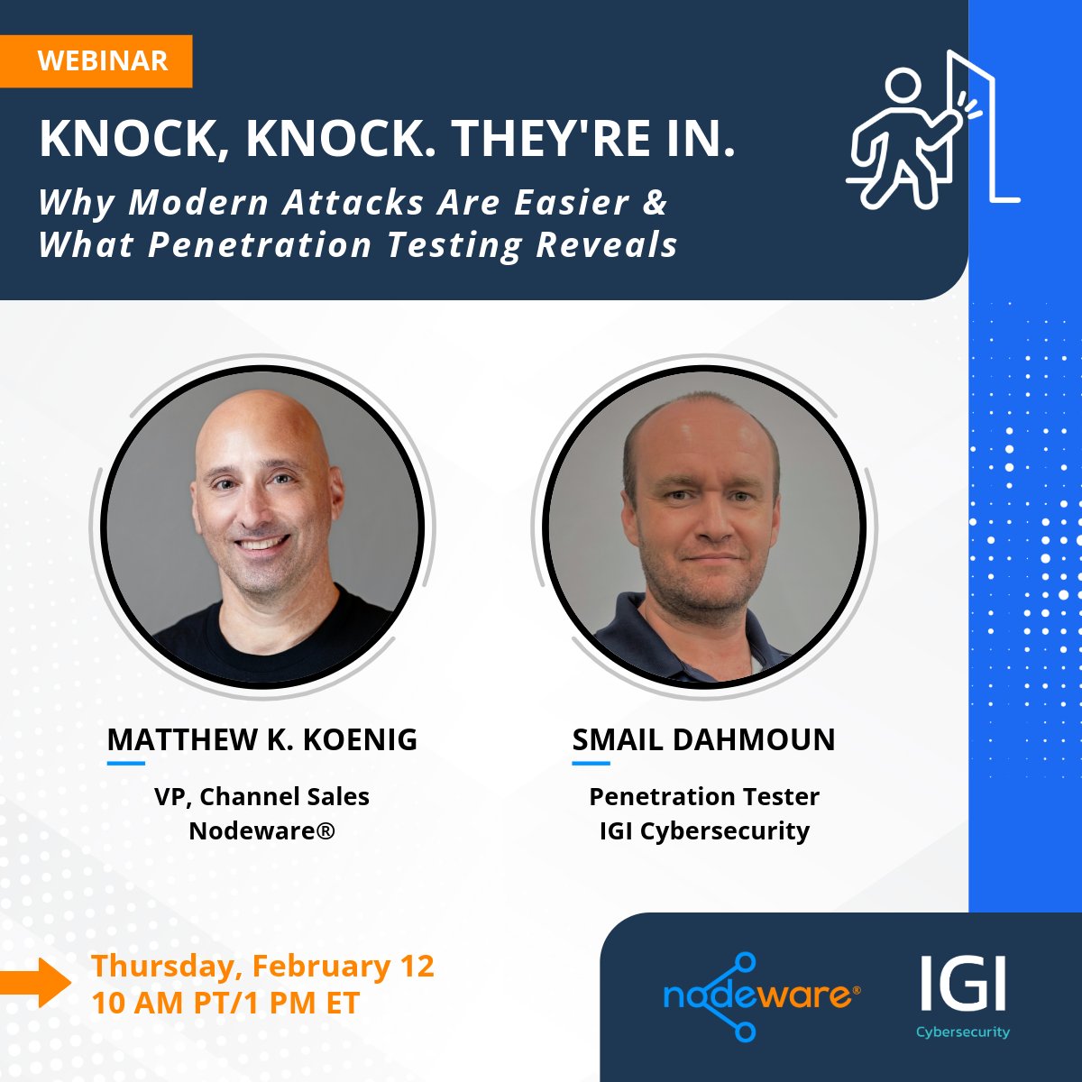 If you think cyberattacks require elite hackers, they don’t. Tools are cheaper, AI is smarter, &amp; attacks are easier to launch.

Join <a href="/nodeware/">Nodeware®</a> &amp; <a href="/IGIcyber/">IGI Cybersecurity</a> on Thurs, 2/12 at 1 PM ET for pen testing stories &amp; more. 

A session for MSPs &amp; their clients.

👉  hubs.ly/Q042wqYV0