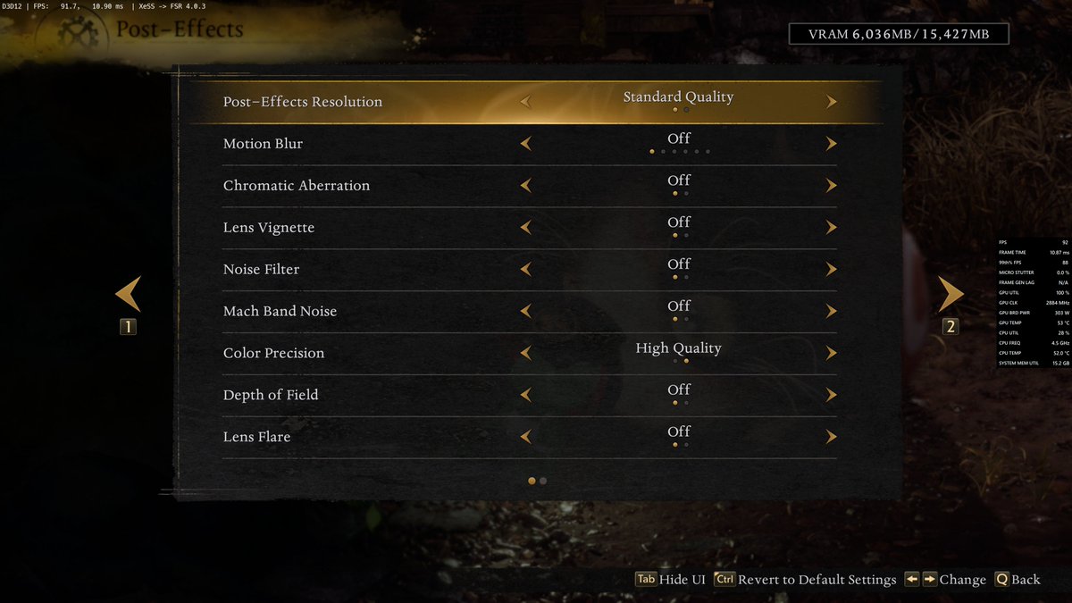 TrulyNotHuman's tweet image. أسئلة كثيرة:
حقنت FSR4
الكرت عندي 9070XT
المعالج 9800X3D

الوضوح 4K
الجودة 65%
تفعيل نمط رفع الجودة XESS -&amp;gt; FSR4

إعدادات مخصصة:
إغلاق كافة التأثيرات + إختيار جودة عالية في بعض الأمور و متوسطة في أخرى و منخفضة في البقية

متوسط الفريمات 75
الحرارة 75
سرعة مراوح 65%
#Nioh3 #نيوه3