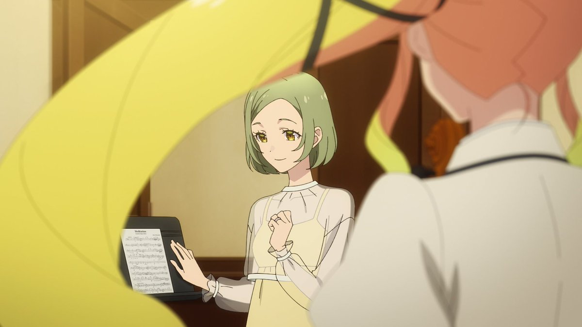 I love how they keep using her ridiculous hairstyle as a framing device 😭