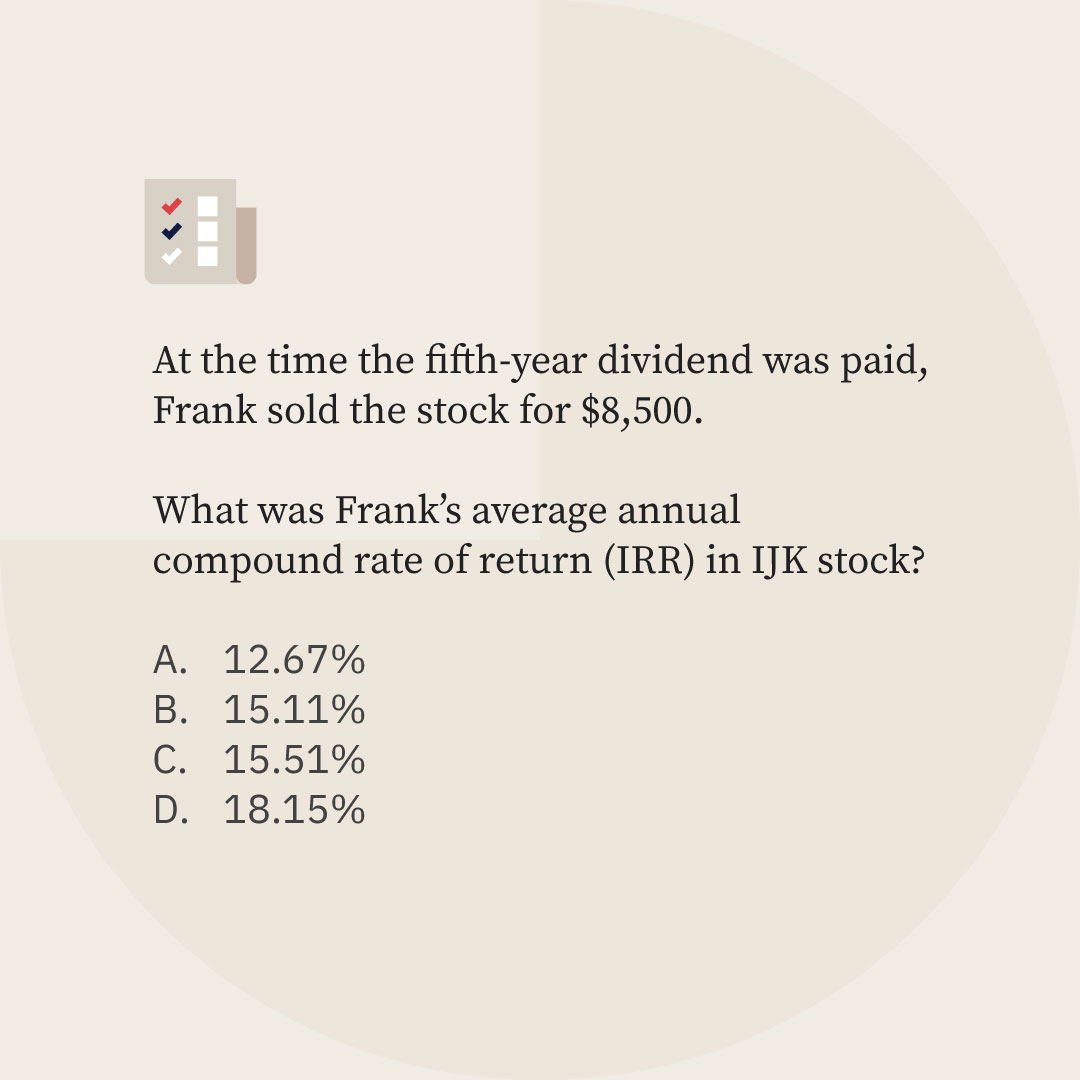 Practice time! Test your knowledge with this question from our CFP review materials. 

Drop your answer in the comments, and share the quiz to test your colleagues!