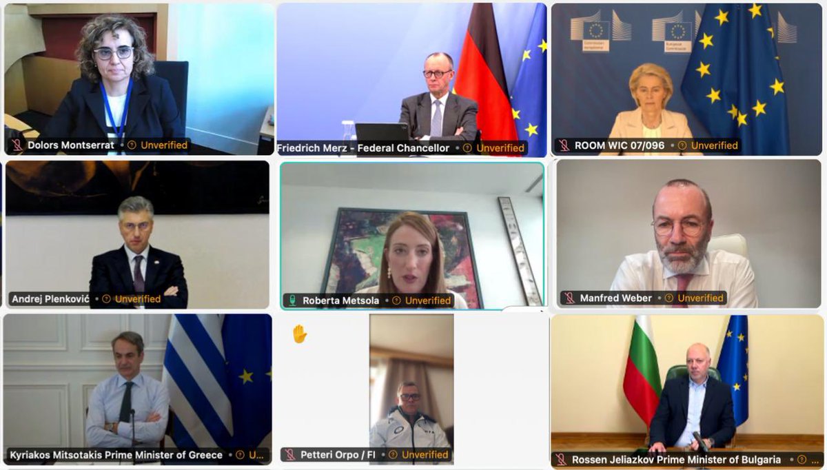 EPP's tweet image. Economy is not about markets but about people. 

This is part of EPP priorities for 2026 to boost growth and competitiveness to improve the lives the European people.

EPP leaders met online ahead of the informal EU Leaders’ Retreat to make the economy work for the citizens.