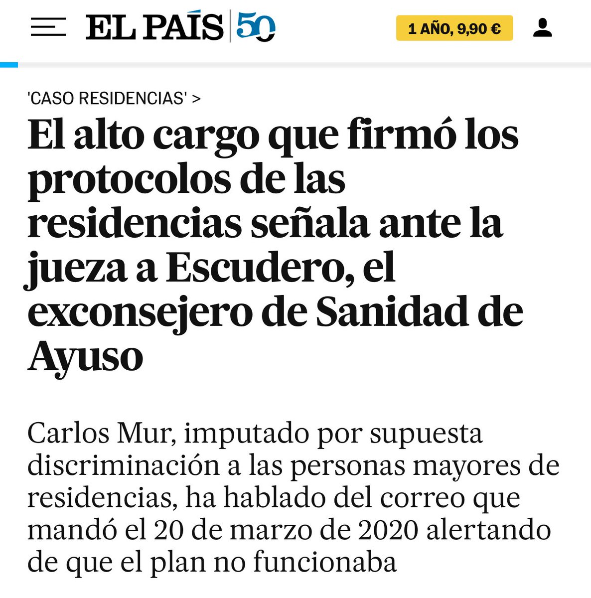 Monica_Garcia_G's tweet image. Siempre es bueno recordar que el exconsejero de Sanidad de Ayuso durante la pandemia, Ruiz Escudero, fue convenientemente premiado con un sillón en el Senado por su actuación en las residencias de mayores y por hacer de Madrid la región con mayor exceso de mortalidad de Europa.
