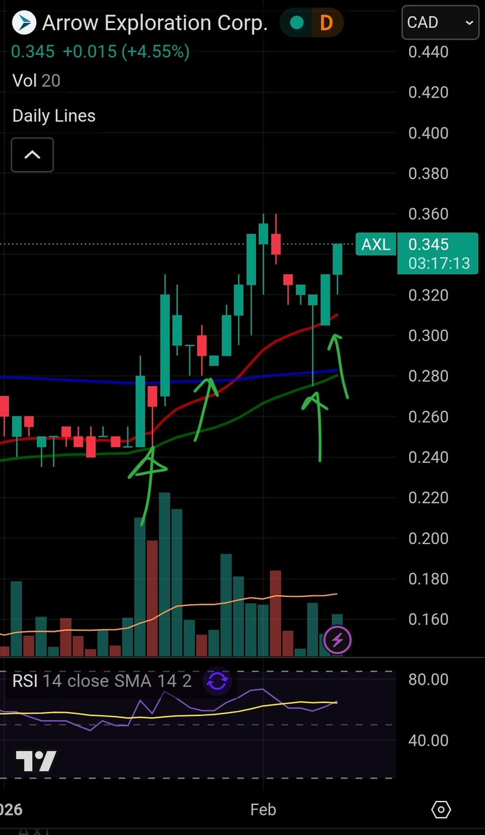 #AXL finding support on SMA lines like this is a thing of beauty.

Still my absolute biggest #oil stock sitting at 20% of PF.

Can't wait till next update! 

$axl.v
