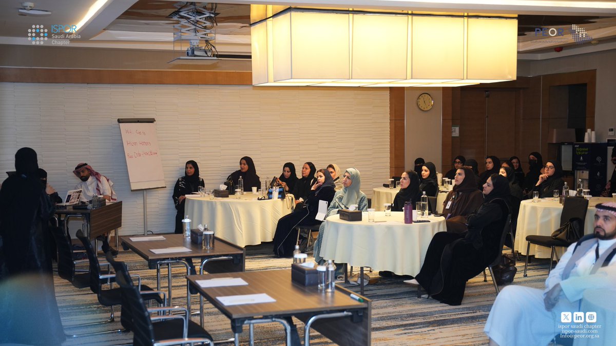The workshop on integrating #PROMs into health systems opened with remarks by Dr. Hana Al-Abdulkarim, setting the tone for focused discussions on evidence and value-based care.

#HealthcarePolicy #PatientCenteredCare
