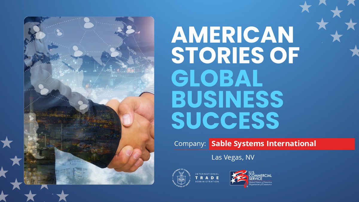 ExportGov's tweet photo. Ready to find new foreign partners? We can help your business find the right match. @SableSysInt succeeded with CS support: “Their expertise and guidance were instrumental in helping us navigate the complexities of the South Korean market.” https://t.co/On0JlaKI83 #ExportExperts https://t.co/5EHc8TmmQQ