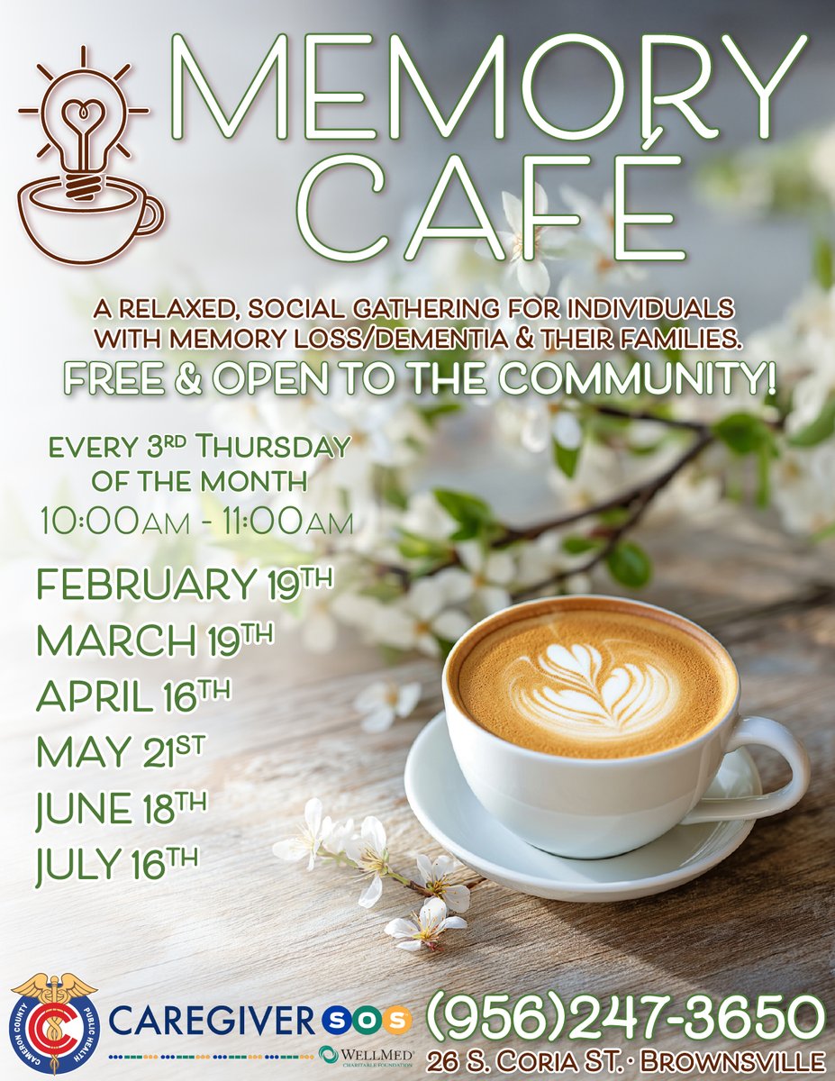 CCPHTexas's tweet photo. Looking for support or resources related to dementia? 🧠💡💜

Our Healthy Brain and Aging Program offers memory cafés, educational presentations, community events, and activities for those diagnosed with dementia and their caregivers.

🔍Browse all upcoming events below. https://t.co/Kf8WagW5IJ