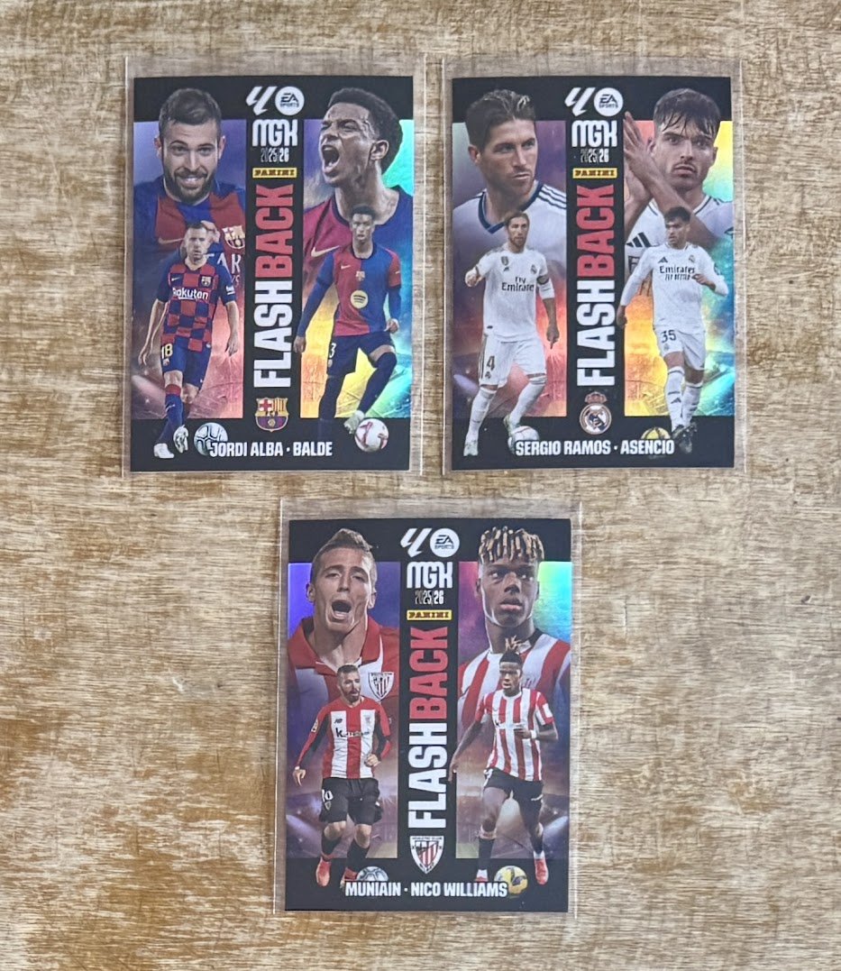 2025-26 Megacracks Flashback:  Real, Athletic and Barcelona

$2 each, take all 3 for $5

*See pinned tweet for shipping, etc
Stack min $10
#TSSS #GiuntaStack
