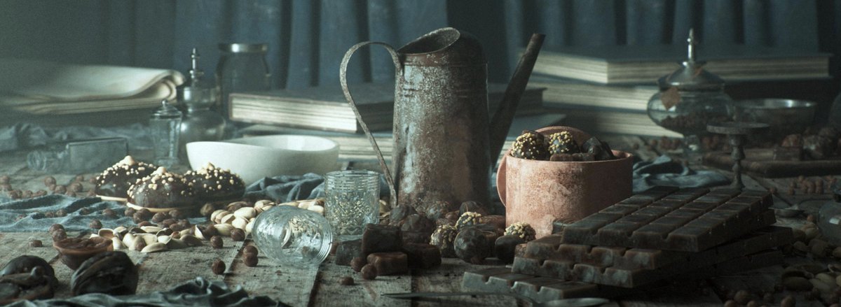 motionpunk1's tweet image. Since I am revisiting past works, I bumped into these frames right here. At some point i was a lot into food and still life stuff -and still I am up to this day.

#cinema4d #octanerender #artdirection #vanitas