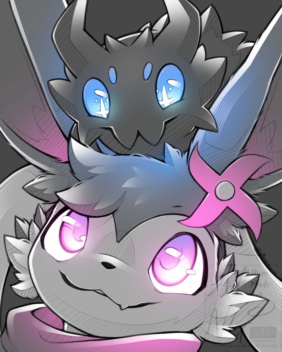 Sylfeanne's tweet image. My second duo in this style!💖
#sylveon #joltik