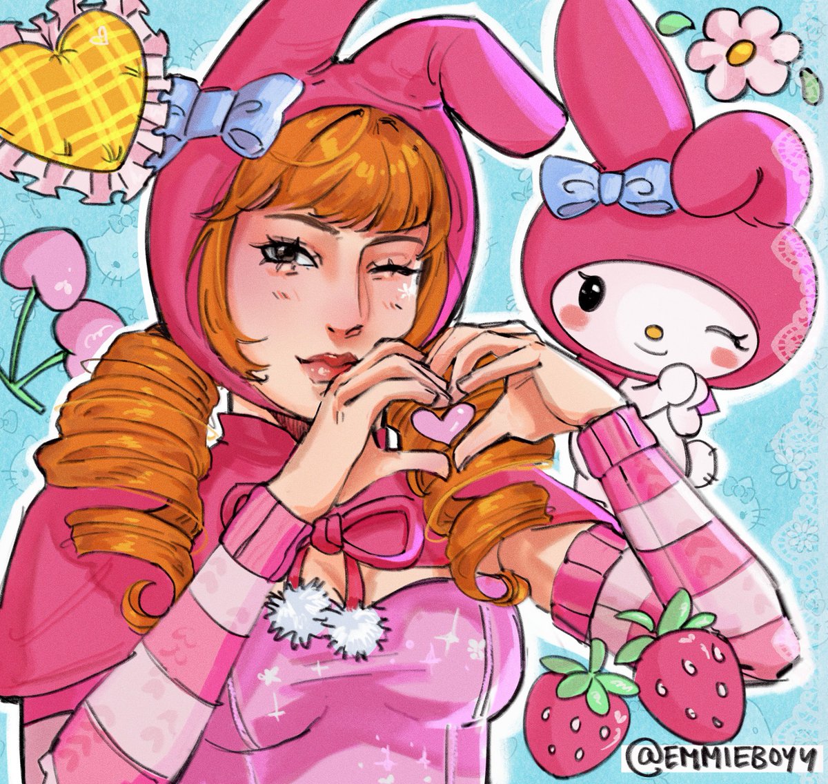 emmieboyy's tweet image. My melody Dva! 🐰🩷
#Overwatch #HelloKittyandFriends #sanrio #OverwatchFanart
