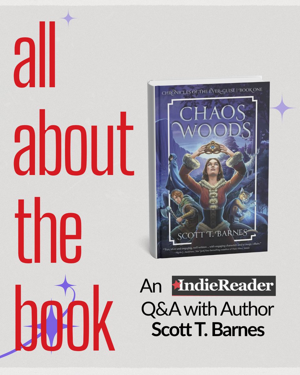 IndieReader's tweet image. Chaos Woods, Chronicles of the Ever-Guise Book I: received a 4+ star review, making it an IndieReader-approved title.

Read more of our interview with author Scott T. Barnes: loom.ly/6UqmnOo

#ScottTBarnes #ChaosWoods #IndieReader #IndieBooks #IndieAuthors