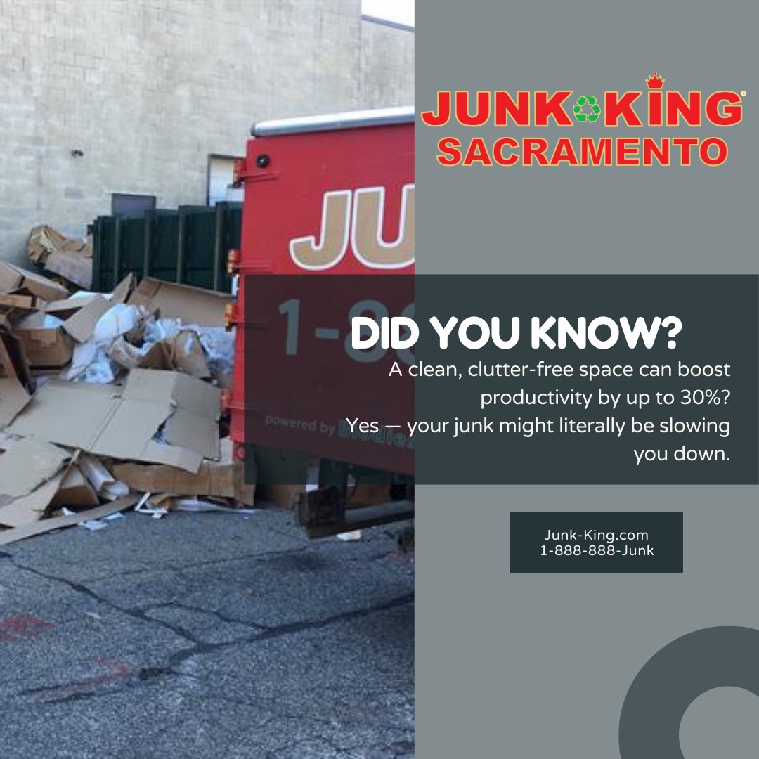 SacramentoJK's tweet image. Ready to boost your productivity? Let us handle the clutter! 🧹💪 #JunkRemoval #Neighborly #DeclutterYourSpace