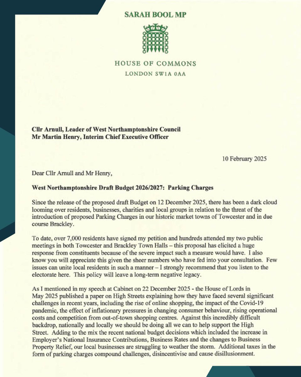 Sarah Bool MP tweet media