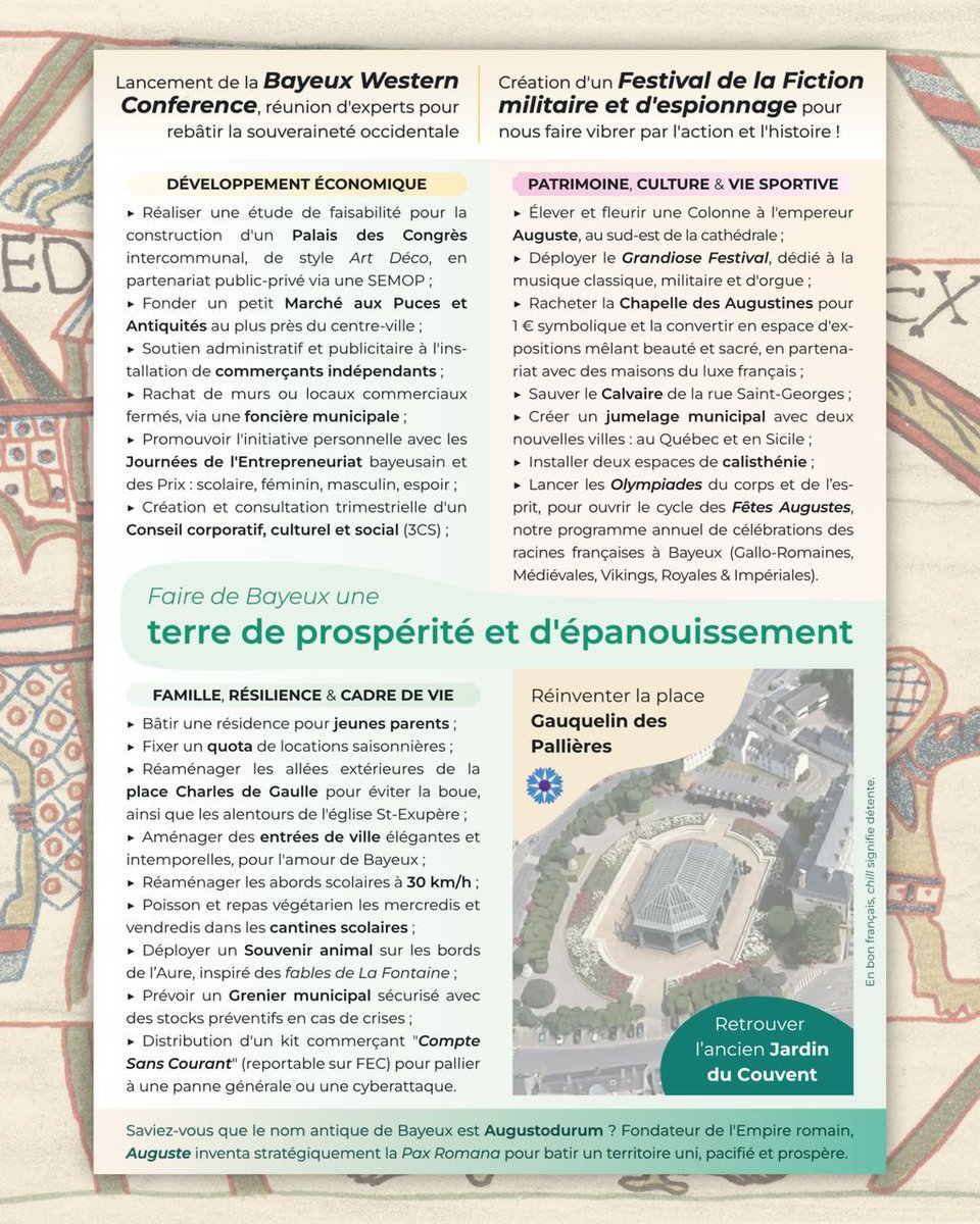 FBBayeux's tweet photo. Depuis un mois que nous distribuons notre tract, vous êtes de nombreux bayeusains à nous féliciter de notre engagement. ♥️

Nous vous proposons donc de découvrir ici notre programme, en détail.

Devenez les colistiers restants dont on a besoin pour faire briller #Bayeux ! ✨ https://t.co/DA3akbYsKp