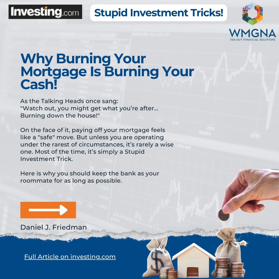 WMGNA's tweet photo. Everyone loves the idea of paying off their mortgage.
Your cash? Not so much. 💰🔥
Here’s why killing your mortgage early can quietly kill your wealth. https://t.co/UErDQTLXlj