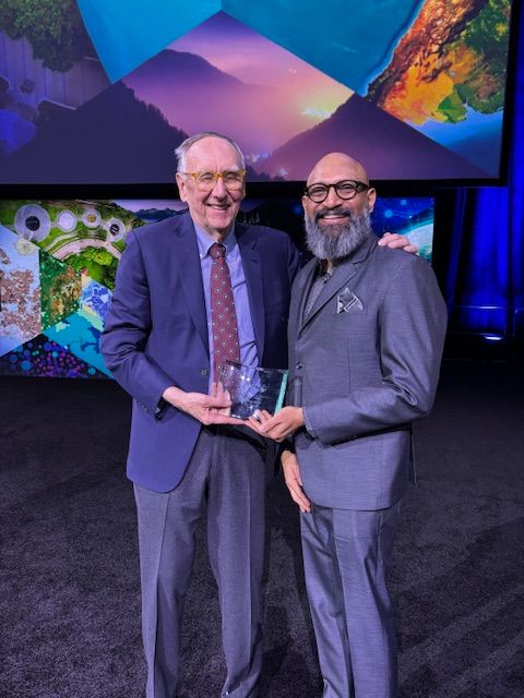 EsriFederalGovt's tweet photo. Congratulations to geoConvergence on being named Esri’s 2026 FSBS Partner of the Year! This award recognizes excellence in program participation, marketing, customer success, and technology alignment! #FedGIS2026 https://t.co/yCXeuQsebn