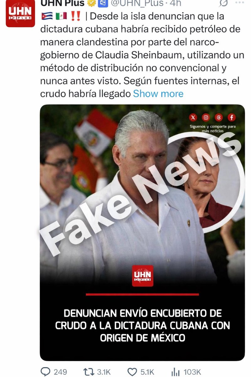 La información de esta publicación es falsa.

Forma parte de narrativas diseñadas para desinformar.