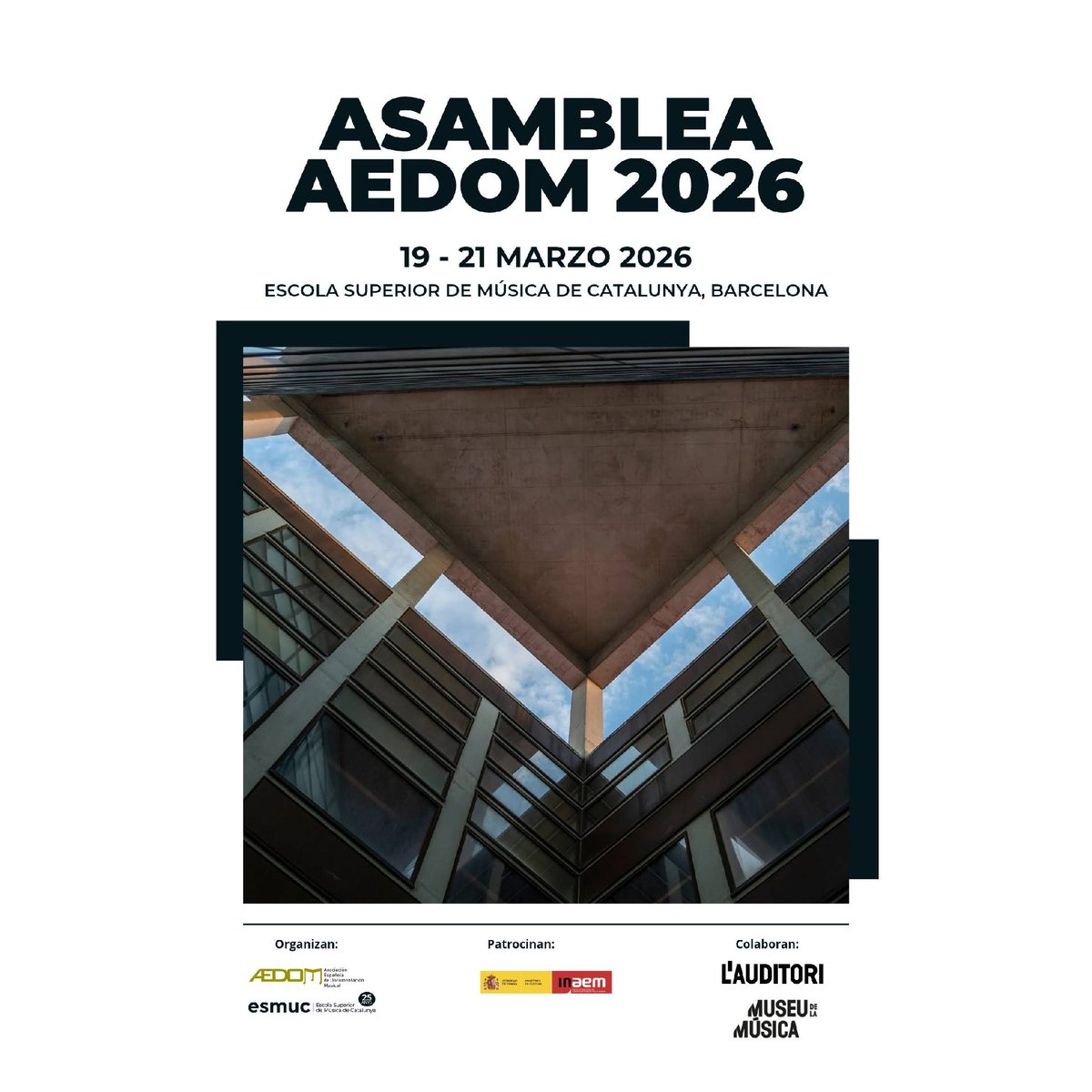 AEDOM_IAML's tweet photo. Queridos compañeros y compañeras, ha llegado la hora de nuestro encuentro anual. ¡Nos vemos muy pronto en Barcelona! Tic, tac... ⏰ #aedom2026
@Bibliotecaesmuc  @LAuditori @museumusicabcn
#orquestas #archivosmusicales #bibliotecas #conservatorios https://t.co/W3fqC4G1wo