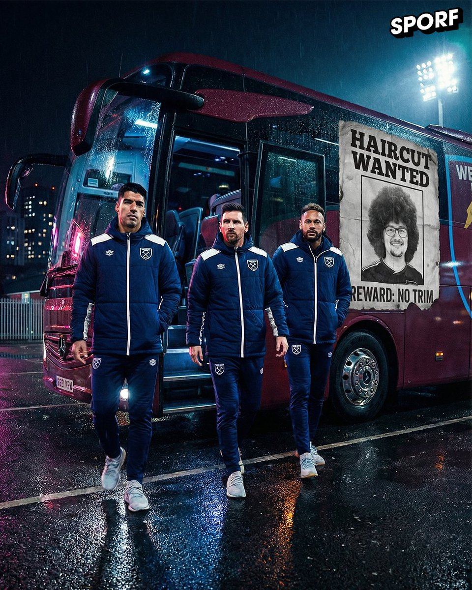 Sporf's tweet photo. 𝐉𝐔𝐒𝐓 𝐈𝐍: West Ham's front 3 tonight...🧐🤣 https://t.co/IaDGuf4C6j