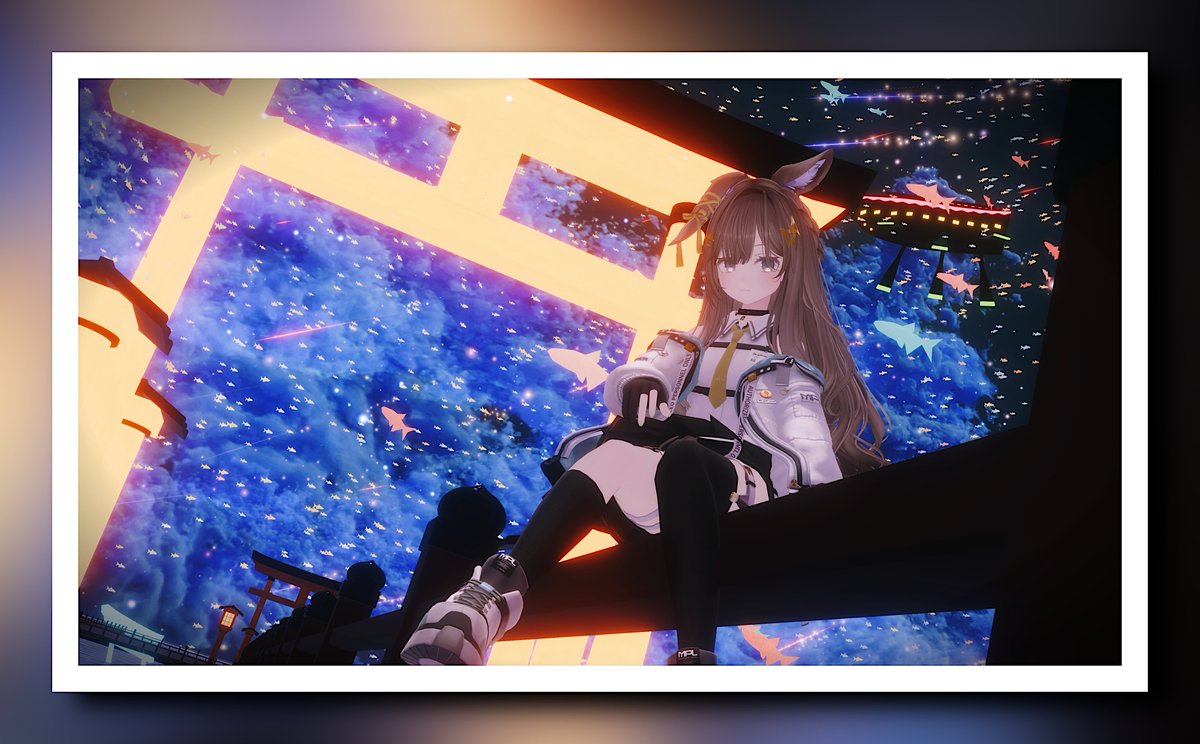 おはようございます！
星降る海の再現ワールドにいってきたので久々のトラスちゃんで記念写真✨

▼World
超かぐや姫！星降る海 by ケセドCHESED
#トラスとウェッジ #VRChat