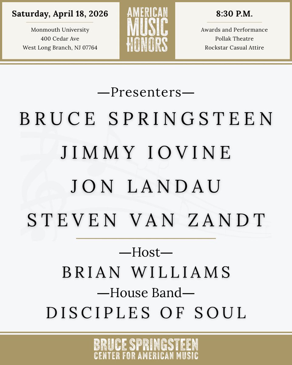 Bruce Springsteen Center tweet media