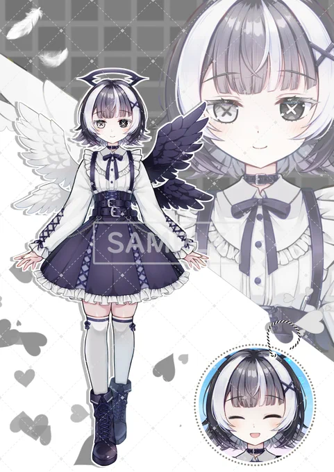 【Work】 この度、ライブナウV所属のLua様(@ Lua7noba)のお姿をお仕立てさせていただきました。 かわいい堕天使の女の子です。 初配信は2/21予定とのことなので、よろしくお願いします。