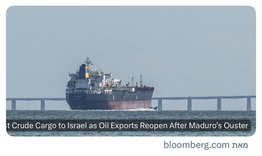 🚨 ÚLTIMA HORA: Maravillas de la captura de Maduro: Venezuela envía petróleo a Israel, por primera vez en años.