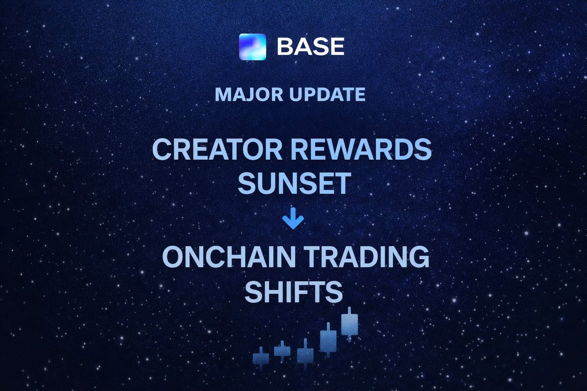CryptoXaaa's tweet photo. 🚨 Big shift happening in the @baseapp 

They’re turning the feed into a pure onchain trading hub.

No more “Talk” feed — now it’s all:
• Tradable assets
• Live onchain activity
• Real market action

At the same time, Creator Rewards are being sunset.

Over the last 6 months:
💰 $450,000 paid out  
👥 17,000 creators rewarded  

Program ends Feb 15  
Final payouts on Feb 18  

This is a clear pivot from social → serious trading infrastructure.

Less noise.
More onchain execution.

Base is going all-in on becoming a real trading layer.

Big move to watch 👀