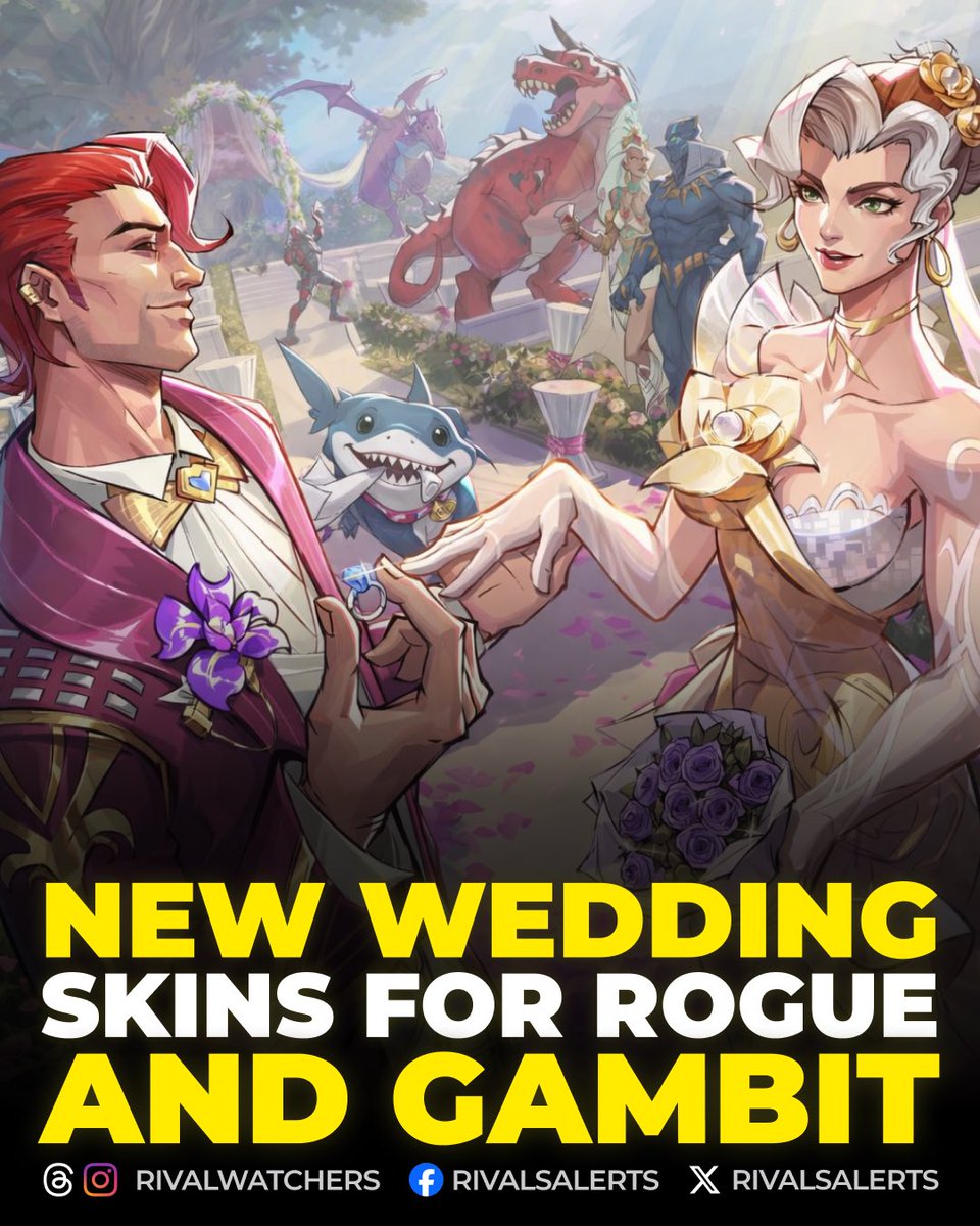 New Wedding Skins for Rogue and Gambit #MarvelRivals