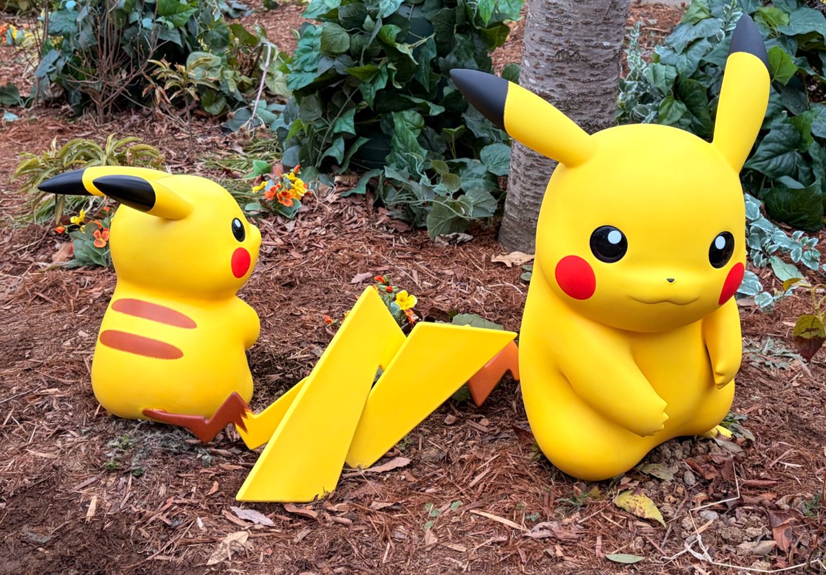 nuinui025's tweet photo. ポケパークのこのピカチュウたち、アニポケ第39話「ピカチュウのもり」の再現かな？大きさ的にも右の子がサトピカ？
かわいい〜Ϟໂ‧͡‧̫ໃ♡ https://t.co/nLgncWYAHm