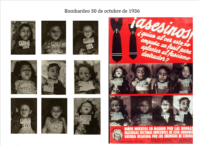 Estos fueron algunas de las niñas y niños asesinados por las bombas de la aviación franquista sobre Madrid, el 30 de octubre de 1936. ¿Ahora entiendes por qué las élites españoles han borrado cualquier rastro de esas víctimas en la ciudad?