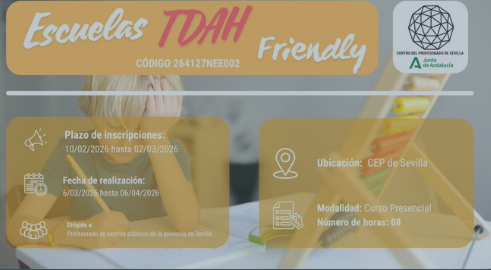 CEPdeSevilla's tweet photo. ¿Es tu centro realmente inclusivo con el alumnado con TDAH? 🧠📷 Llega el curso "ESCUELAS TDAH Friendly". Una formación necesaria para mirar más allá de la etiqueta. #TDAH #Inclusión #FormaciónDocente #CEPSevilla #Educación
@EducaAnd
@EducaAnd
@NEE_CEPSevilla https://t.co/HoR6hsiPSP
