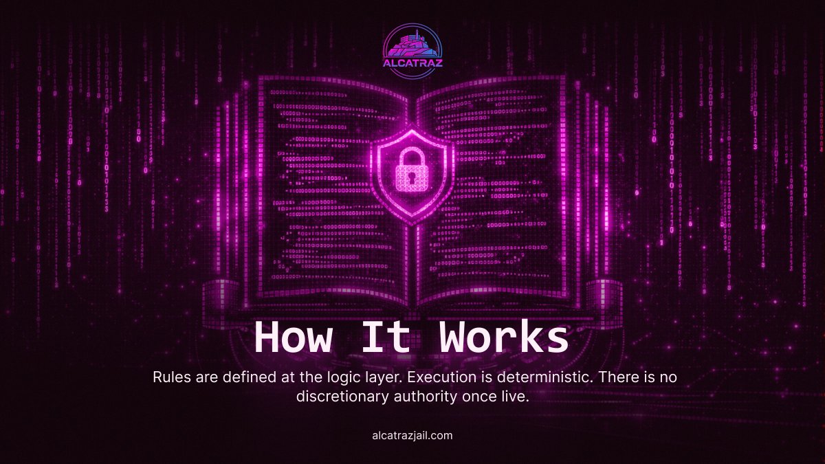 Once deployed, execution is deterministic. No permissions. No interventions. Just logic doing its job.