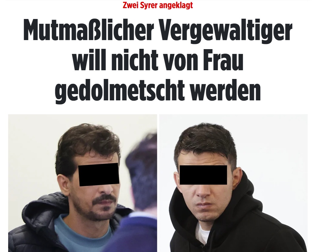 Frauen vergewaltigen geht für sie klar, aber von einer gedolmetscht werden ist natürlich haram! #Düsseldorf
