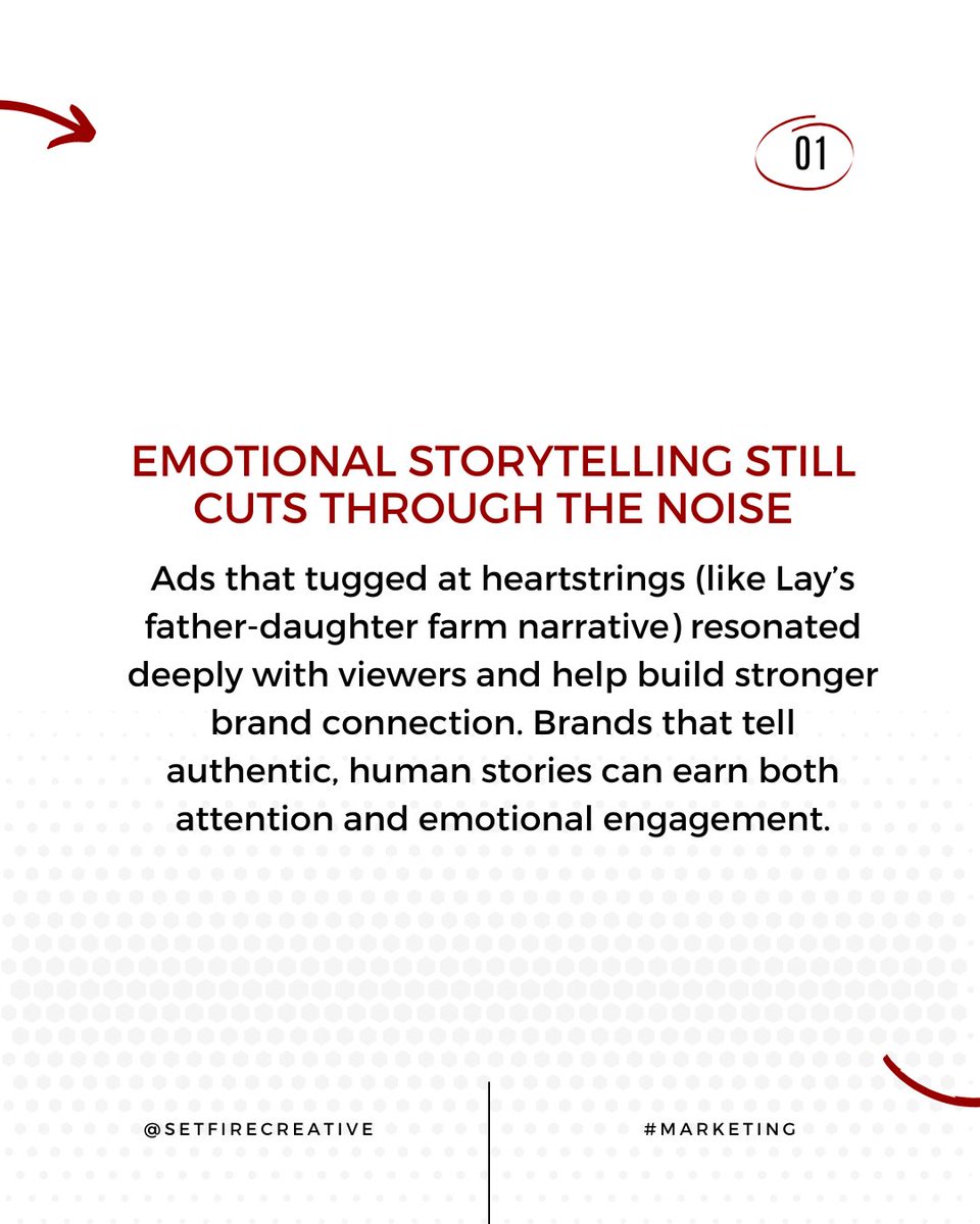 SetFireCreative's tweet photo. The Super Bowl is never just about football 🏈

It’s the biggest marketing stage of the year.

Here are a few takeaways that stood out to our team:

What lesson stood out to you most? https://t.co/nCLN5iDinr