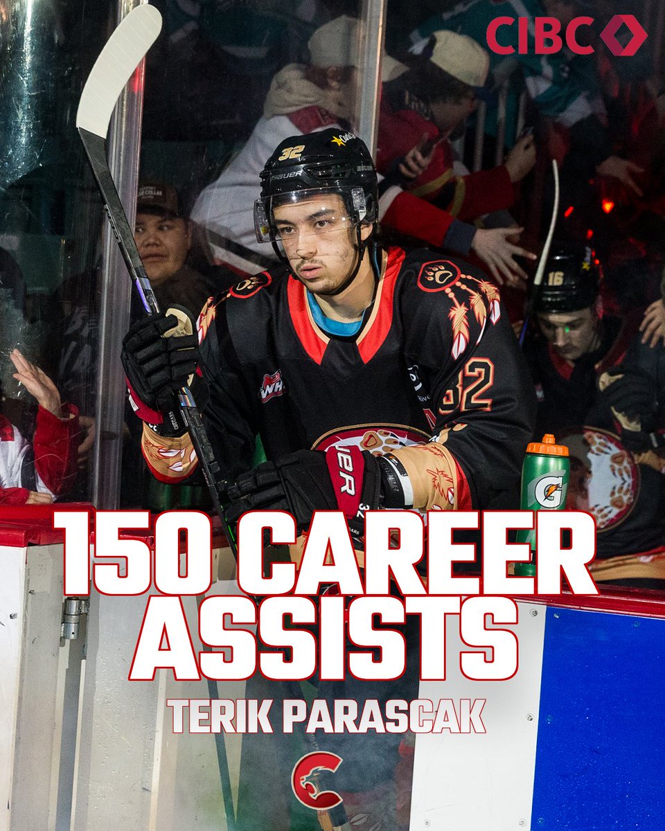 PGCougars's tweet photo. Terik Parascak becomes the fourth Cougar EVER to reach 150 career assists!

Congrats, Perry!

@cibc • #ForTheNorth • #WHL • @Capitals https://t.co/xoGmyRAIoj