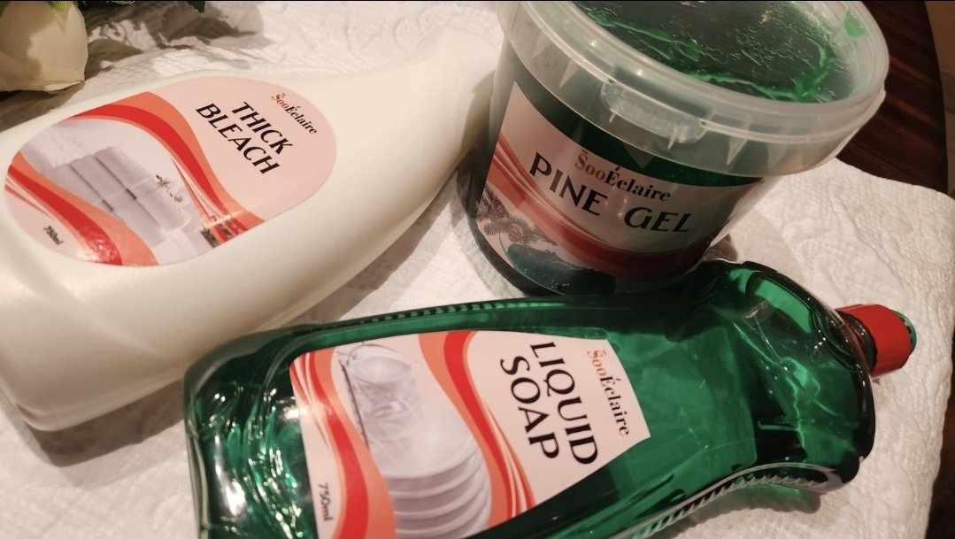 ThatowaOntla's tweet photo. SooÉclare Cleaning Products Pricelist 
Clean Home. Fresh Living.
🧴 Individual Products
• 750ml Liquid Dish Wash – R30
• 750ml Thick Bleach – R30
• 750ml Handy Andy – R30
• 1kg Pine Gel – R45
💎 Combo Special
🛒 All 4 Products for ONLY R125
📞 Place Your Order
072 9987 630 https://t.co/SUeYce0HOq
