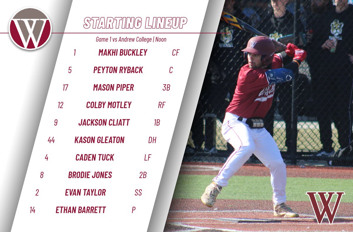 govbaseball's tweet photo. Mahki Buckley will lead us off and be in centerfield when the #17 Govs take on Andrew College in game 1 of a DH. 

You can follow along by searching Wallace - Dothan on the GameChanger app. https://t.co/EFNC8KTj7z