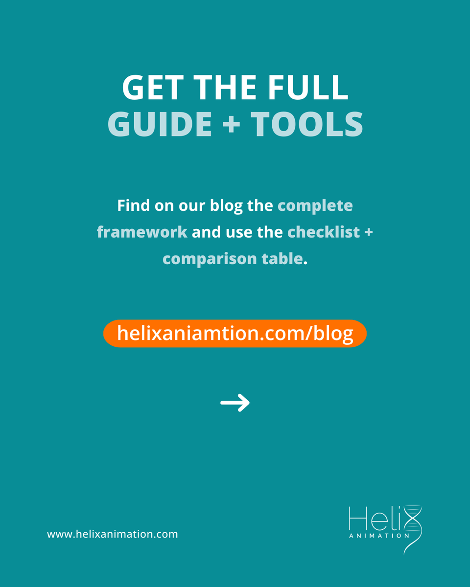 🔎Choosing the right #3Dmedicalanimation agency for your needs can make or break your project.
 <a href="/HelixAnimation/">Helix Animation</a> created a step-by-step framework to help #pharma, #MedicalDevice &amp; #ConsumerHealth #marketing teams choose the right animation partner.👉 lnkd.in/dQJ4ZyKj