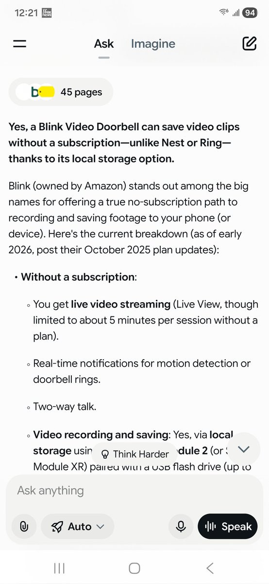therealtaddan's tweet photo. @seanhannity Good to know info, my blink doorbell saves without a subscription unlike nest or ring https://t.co/8iiTOY8Ild