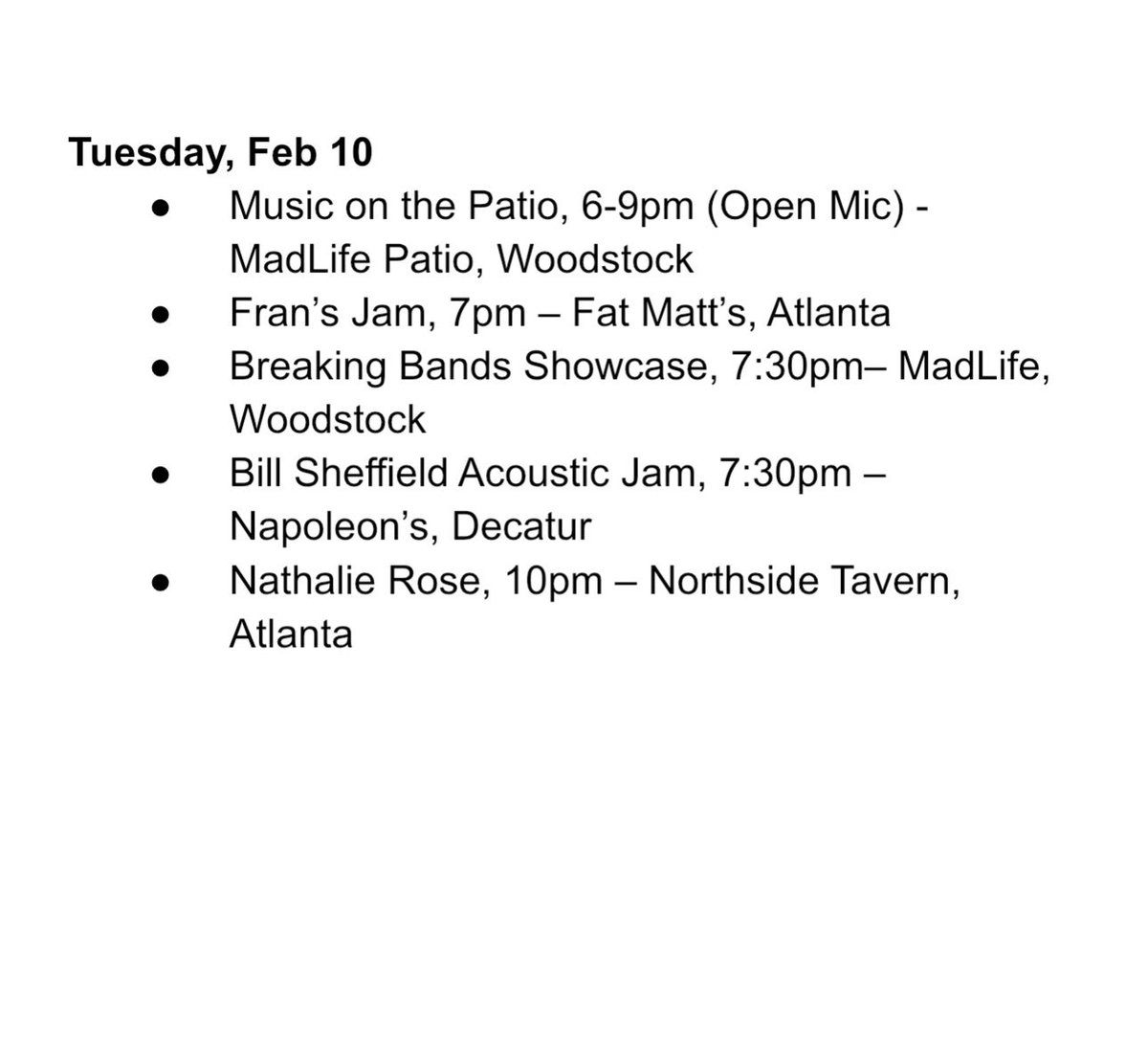 Check out today’s list of live music options, then make plans to get out to support &amp; enjoy! 🎶🎵💙💙🎶🎵 #atlantabluessociety #supportlivemusicvenues #supportlivemusic #supportliveblues #supportlivebluesvenues