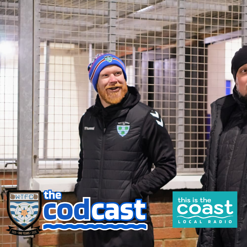 WhitbyTownFC's tweet photo. Hear the first interviews from Lee Bullock and Jason Kennedy following their appointments as Joint-Managers 🆕

There's also a word from the departing Gary Liddle in the latest edition of The Codcast 🎧